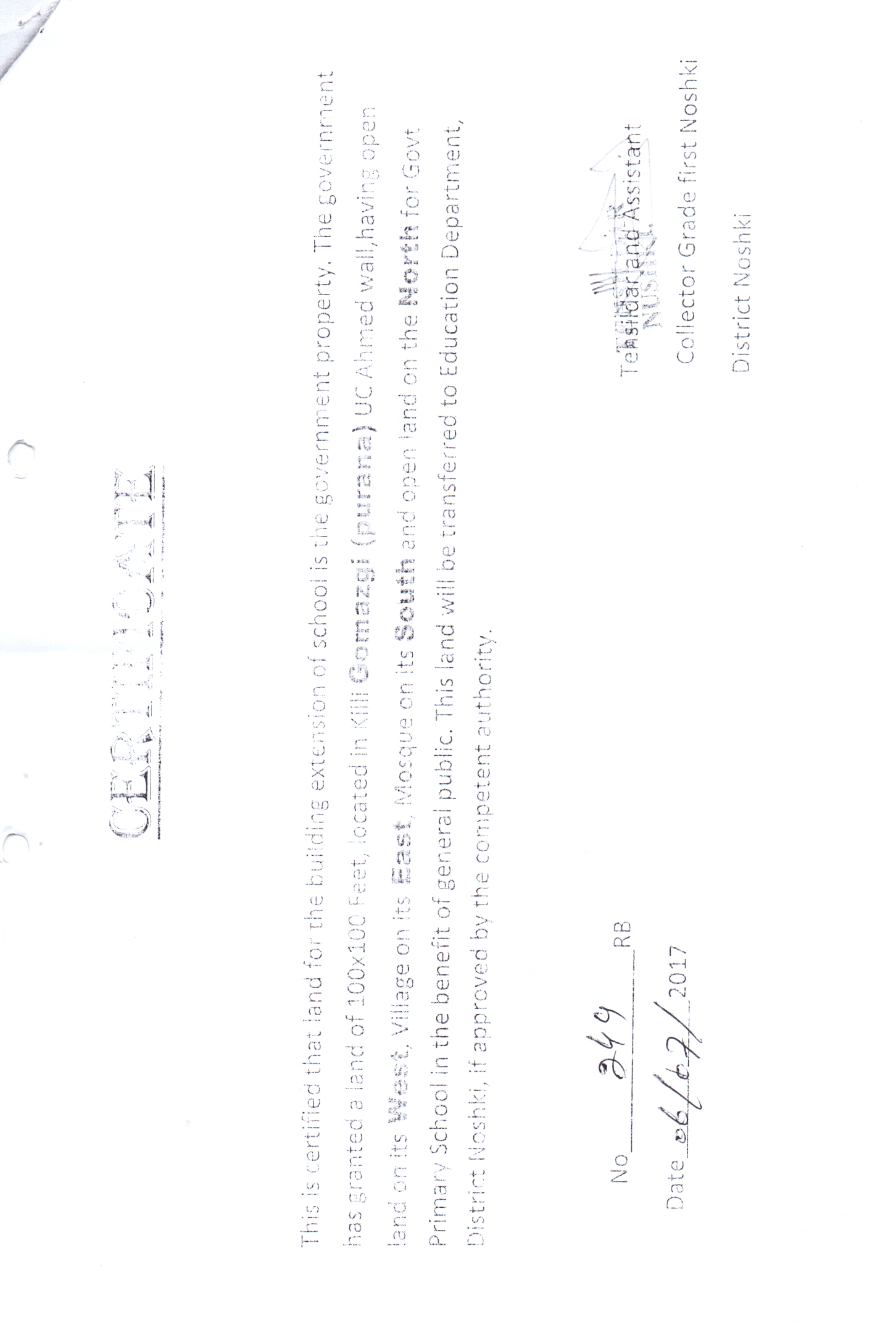 Land Mutation Notification