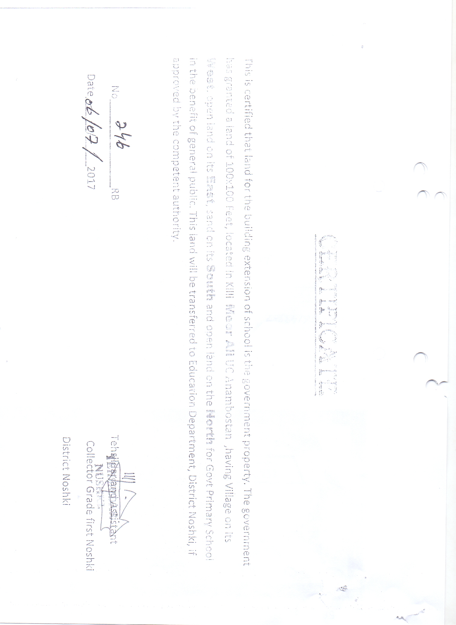 Land Mutation Notification