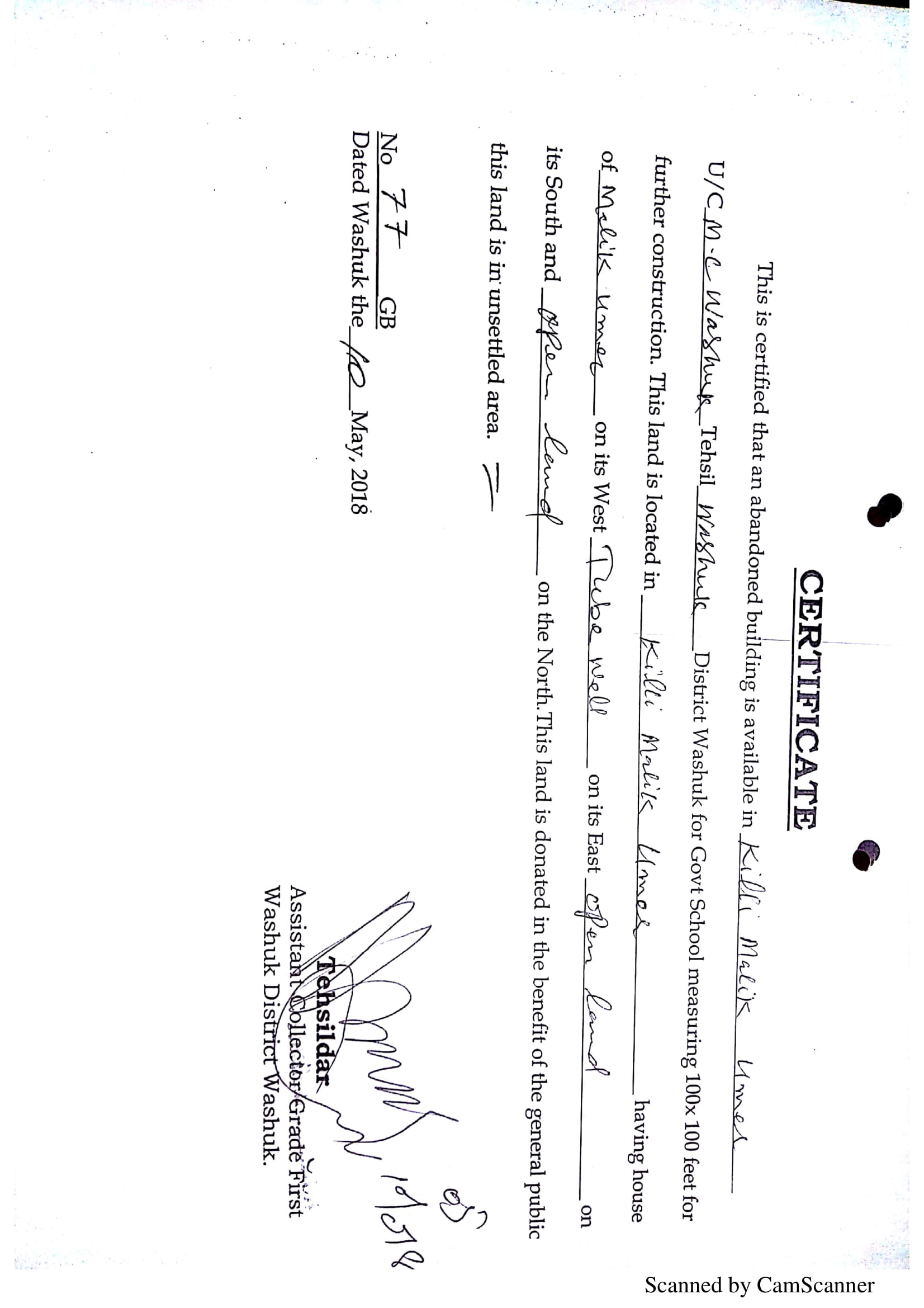 Land Mutation Notification