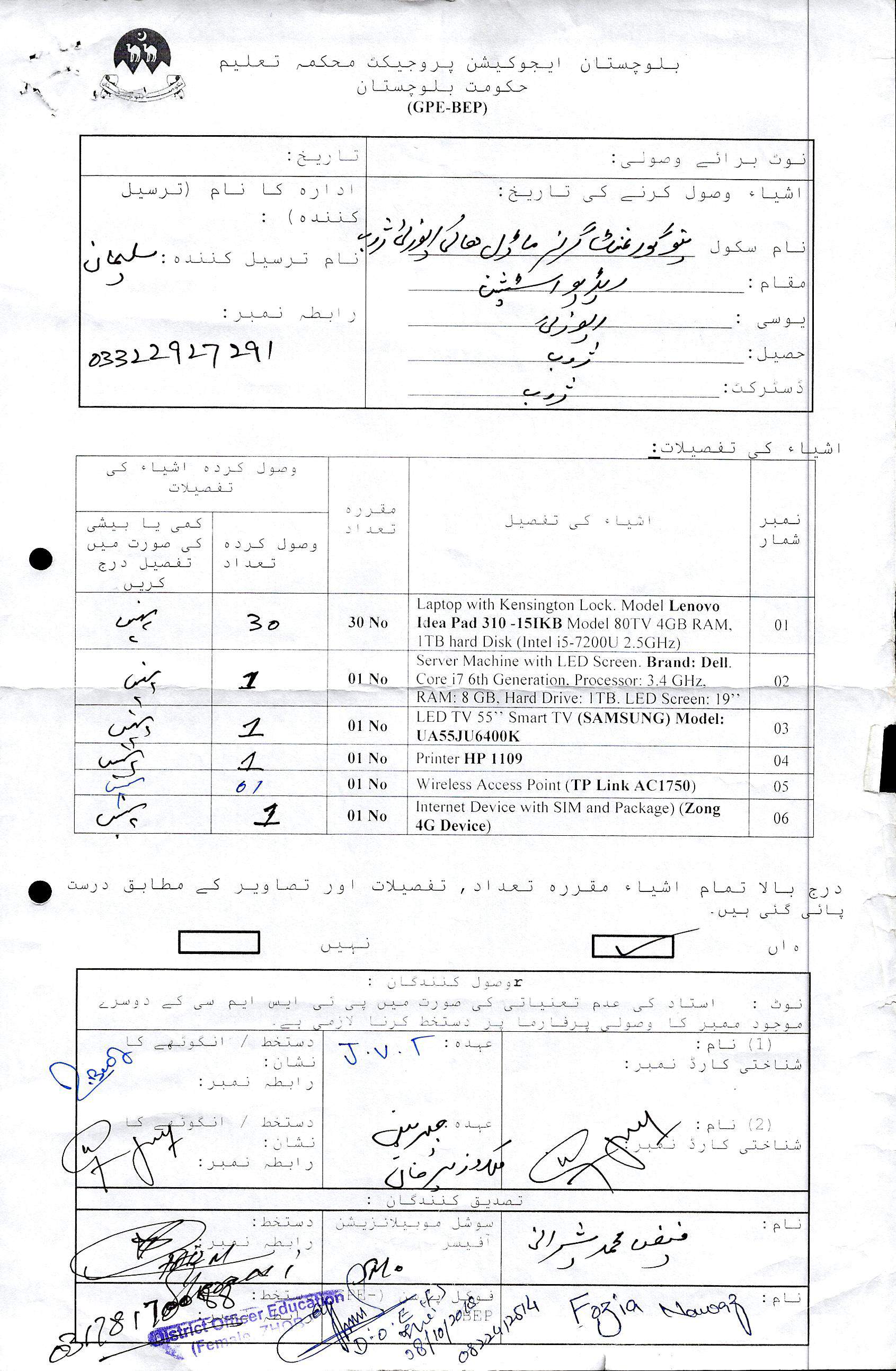 ICT Lab GRN Notification